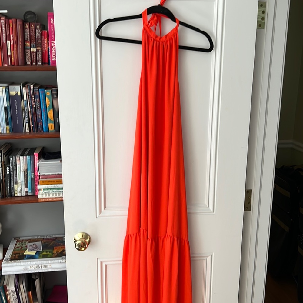Atmosphere Orange halter maxi dress